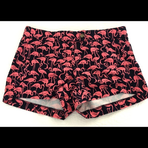 J. Crew factory navy and pink flamingo shorts - Picture 1 of 5